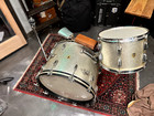 Vintage Ludwig 1959 Transition Badge 22  Drum 13  Tom Silver Sparkle Set