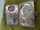 Antique 1920s Silver Dual Coin Holder   Dual Make-up Compact Purse