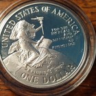 Pair Of Smithsonian 150th Anniversary Proof   Unc Silver Dollars Sets