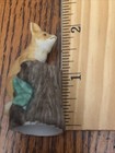 Thimble Porcelain Bisque Enesco Fox On Stump