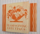 Thanksgiving Greetingscard  parchment    Made In Usa   Vtg But Unused 