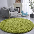  Round Rug Ultra-soft Plush Modern 4x4 Circle Area Rug For 4x4 Feet Grass Green
