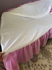 Pottery Barn Kids Pink Full Deux Places Cotton Gingham Ruffle Bed Skirt Farmhous