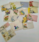 60 Vintage Mixed Florist Enclosure Cards Bon Voyage  Birthday  Anniversary  More