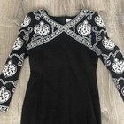 Vintage Adrienne Vittadini Petite Sz 2 Black Sheath Beaded Elegant Dress Womens