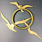 Vintage Brass Seagulls In Flight Wall Decor Birds Coastal Beach Harbour Mcm X