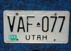 1978 Utah License Plate