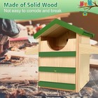 Screech Owl House - Large 9  Opening Wooden Nest Box W perch   Mounting Hardware