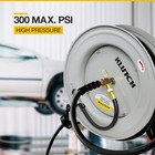 Klutch Auto-rewind Air Hose Reel With 1 2in  X 50ft  Rubber Hose  300 Psi