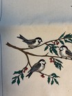 Rare Vtg Ll Bean Canvas Log Firewood Carrier Black-capped Chickadees Holly Usa
