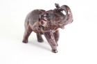 Semi Precious Stone Elephant Figurine Breccia Jasper Figurine 11cm Feng Shui Lucky Charm