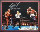Mike Tyson Signed Framed 8x10 Photo Vs Evander Holyfield Beckett Bas