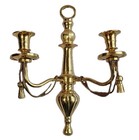 Vintage Hollywood Regency Style Solid Brass Wall Mount  Sconce Candle Holder