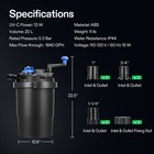 1840gph Pressure Pond Bio Filter W  Built-in Uv Lamp Purifie 2100 Gal