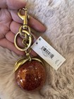 Original Coach Peach Brass  Resin Bag Charm Keychain Fob Keyring Cbx51 New