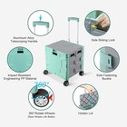 Folding Utility Cart Portable Rolling Crate Handcart W durable Heavy Duty Handle