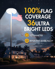 Flag Pole Light Solar Powered  Ultra Bright Solar Flag Pole Light From Dusk To D