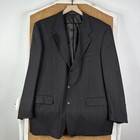 Paulo Solari Suit Mens 44l Gray Pin Dot 3 Button Golden Twist Wool Pants 36x30