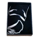 Avon Rhinestone Silver Tone Necklace Bracelet Matching Pierced Earrings Set