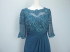 Jj s House Blue Lace Chiffon A-line Mother Of The Bride Dress Sz 8 152153 Long