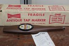 Budweiser  on Tap  Vintage Beer Handle Tap Plastic Faux Wood Grain 14  Long Nos