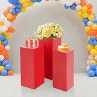 3 Pcs Metal Display Pedestal Stands  Display Pillars For Birthday Party Wedding
