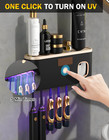 Uv Toothbrush Sanitizer Wall Mount With Toothpaste Dispenser Bathroom Holder