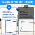 Professional Volleyball Net Outdoor All Weather Hdpe Net 46ft Steel Cable Blue