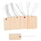 100 Pcs 4 3 4 x2 3 8  Size 5 Manila Inventory Pre Wired Hang Tags With Wire Us