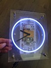 Rare Vintage Nam Kwong Sweeping Neon Clock Clear Acrylic Exposed Circuit Board