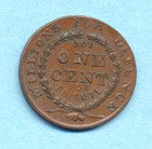 1863 Patriotic Civil War Token  43 388   not One Cent   R2 Au  Free Ship