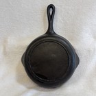 Vintage Lodge Cast Iron Skillet Number 4 Round Frying Pan With Heat Ring