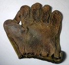 1900 - 1910 Old Early Antique Baseball Glove Primitive 1 Inch Web Baseball Glove