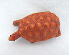 Vintage Japanese Netsuke Carved Wood Turtle   Signed