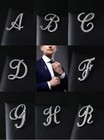 1pc Silver Crystal Brooch Pin 26 Alphabet Initial Letter High Quality Lapel Pin