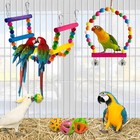 Pet Bird Parrot Swing Bell Parakeet Budgie Cockatiel Cage Hammock Hanging Toys