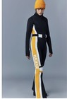  1 290 Mackage Medium Brie Ski Suit Black Yellow White Belted Fitted Free Ship