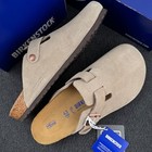 Birkenstock Boston Taupe Suede Leather Women s And Men s Shoes Select Size