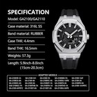Bmt Ga2100 Case Band Mod Kit Stainless Steel Bezel Crown Silicone Strap Replacem