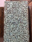 Artisans Carved Door Blue Lotus Barndoor King Headboard Vintage Door Panel 80