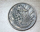 1969 Singapore 10 Cents Crowned Seahorse