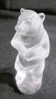 Lalique France Crystal  circus Bear  On Ball Figurine   Signed   Amazing Cond