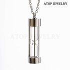 New Hourglass Cremation Urn Necklace For Ashes Memorial Holder Keepsake