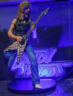 Randy Rhoads 8  Figure Tribute Figurine Blue Led Light   Backdrop   Base 3d New
