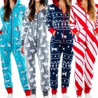 Christmas One-piece Pajamas Female Couple Hooded Home Service Jumpsuit