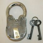 Heavy Antique Vintage Style Titanic Lock  Padlock    2 Skeleton Keys Jailer 1912