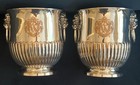 Stunning Pair Of Original Georgian Sheffield Plate Armourial Wine Coolers C1790