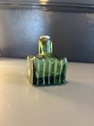 Victorian Aurora Penny Ink Bottle     Antique Green Glass  Mid-late 19th C 