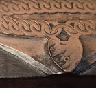 3  Necklace Locket Vintage Copper Letterpress Ink Stamp Print Printer Wood Block