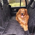 Seat Cover Rear Back Car Pet Dog Travel Waterproof Bench Protector Luxury Black